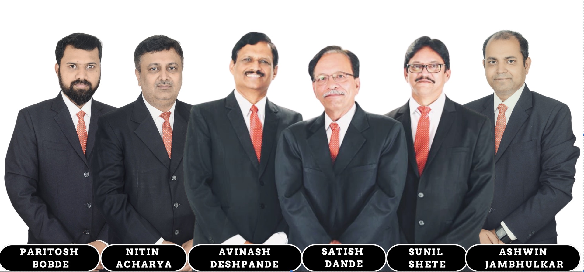 The six directors of DDS Academy, Nagpur, standing together
